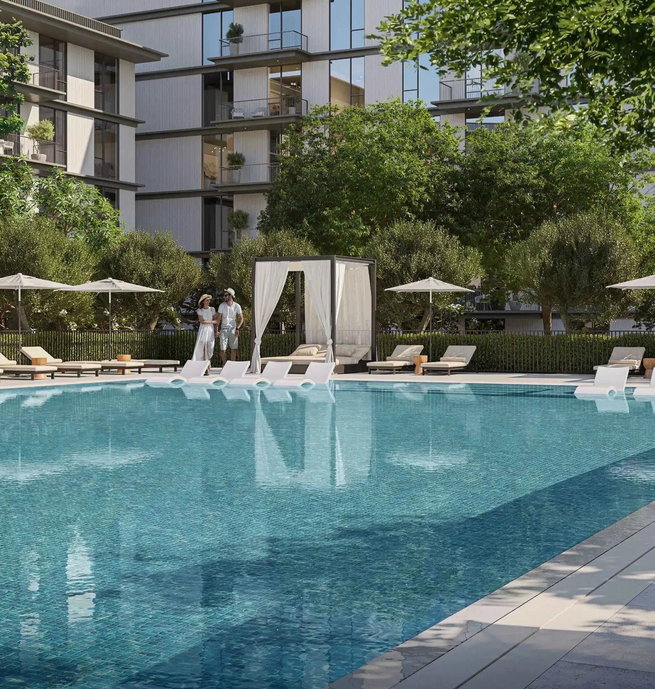 Ocean Cove resident swimming pool and landscaped deck