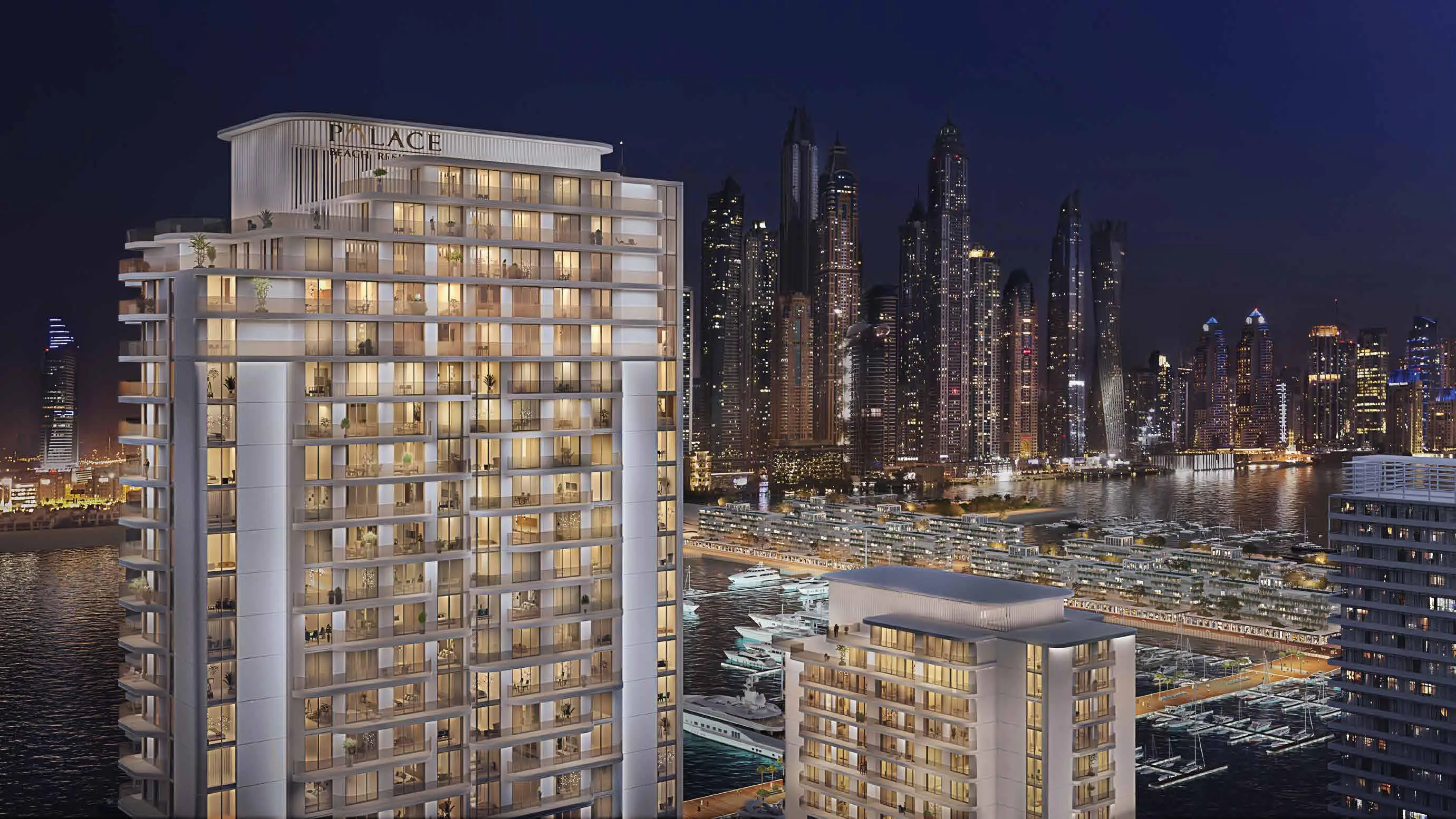 Palace Beach Residences pool and landscaped terrace