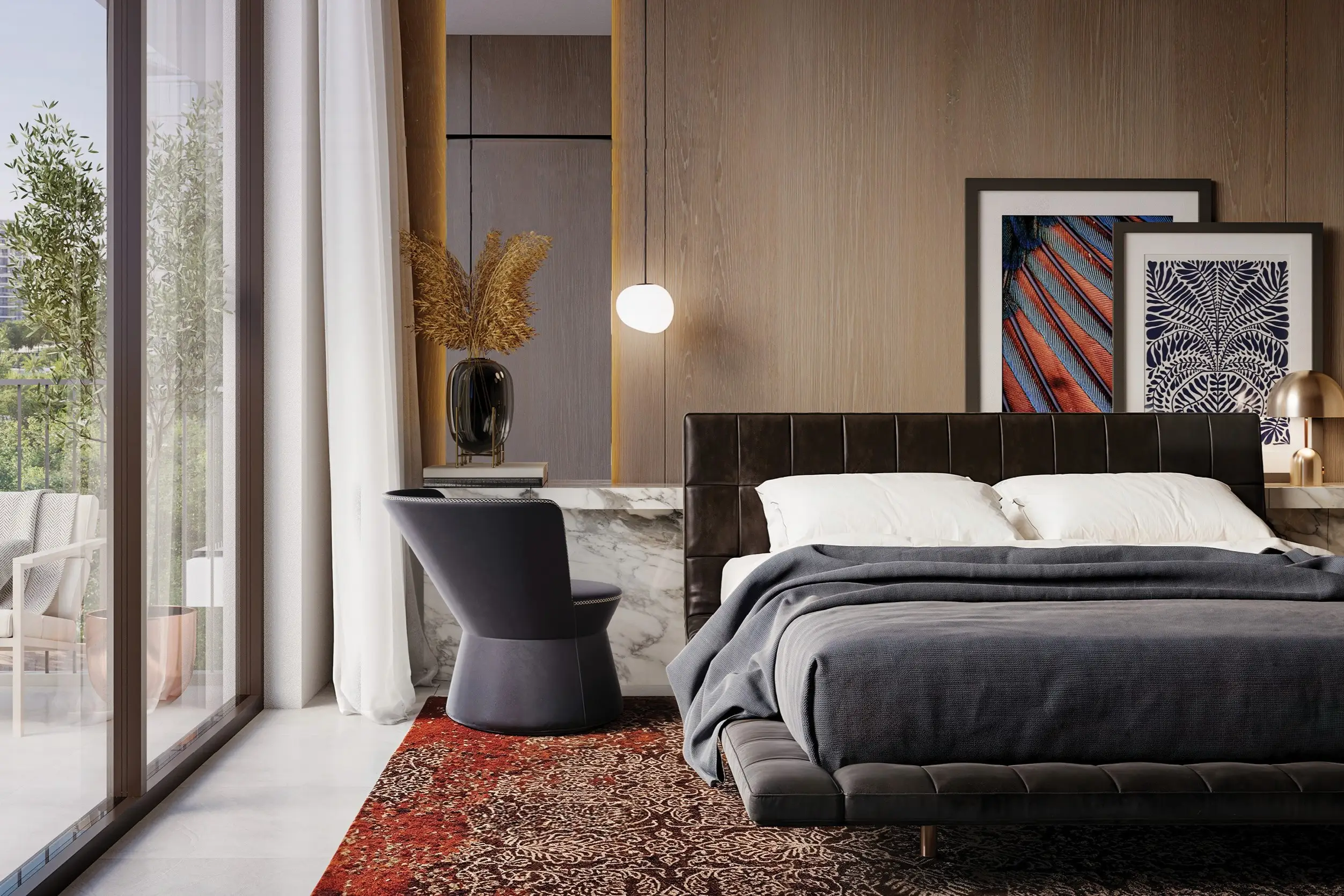 Palace Residences overlooking landscaped Dubai Hills Park