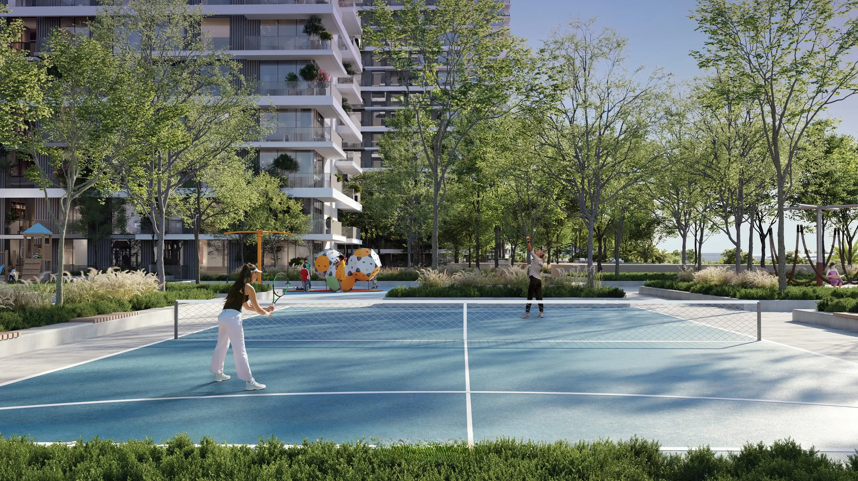 Palace Residences open-plan dining and living interior