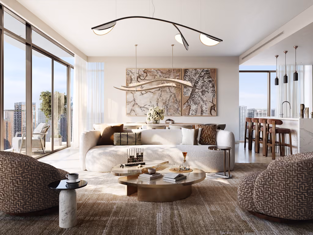 Palace Residences Hillside residents lounge by Emaar