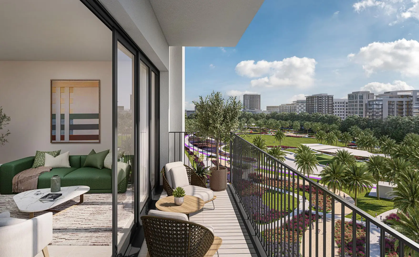 Dubai Hills Park view from Park Horizon