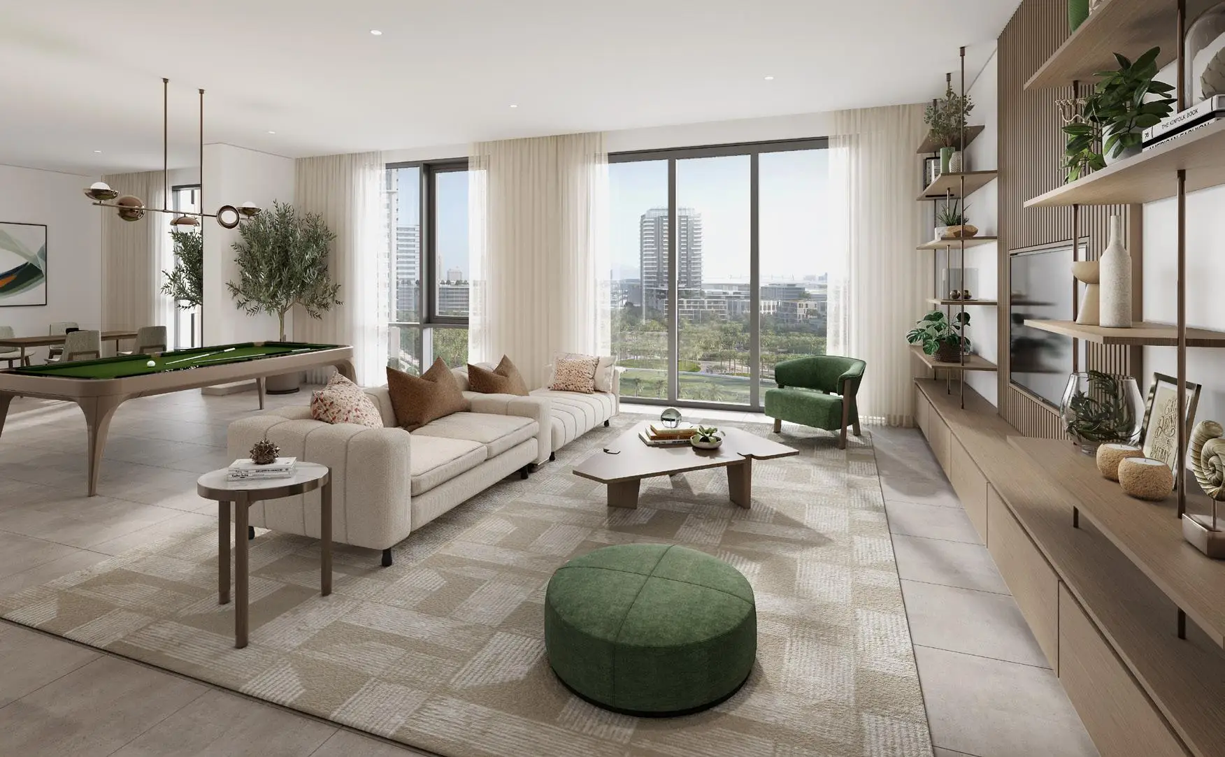 Park Horizon apartment bedroom overlooking greenery