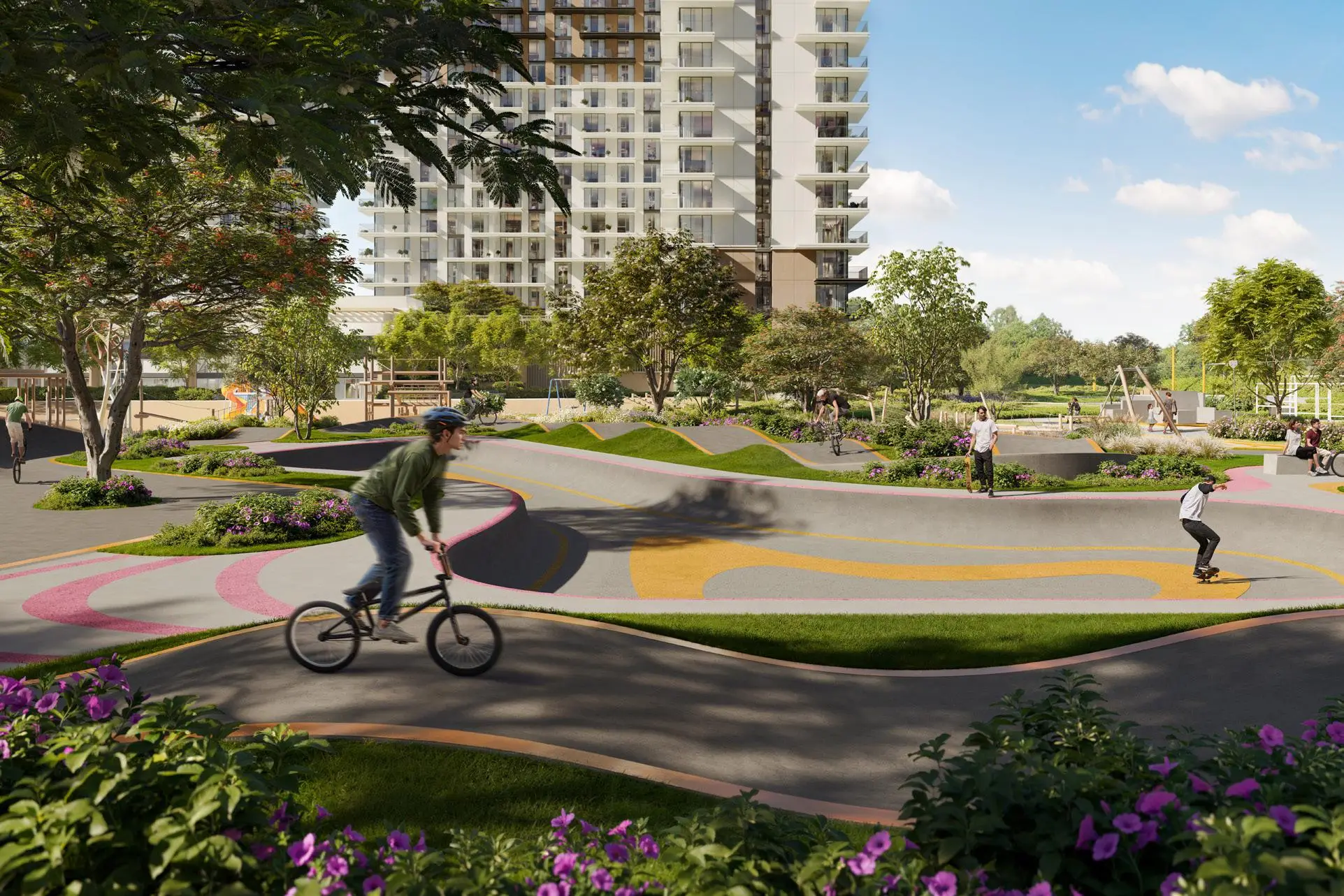Skate and cycle park at Parkwood