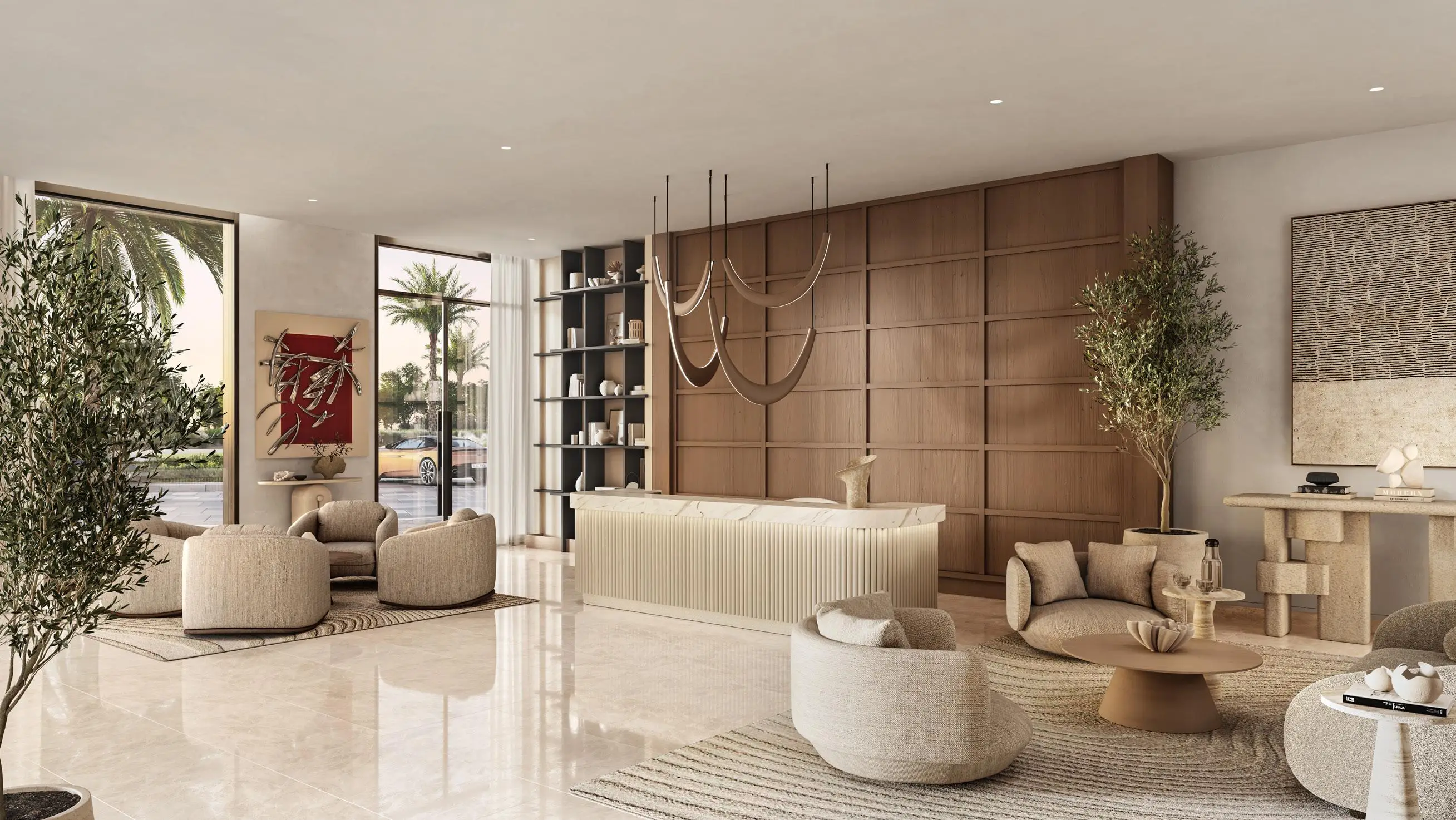 Pier Point bedroom with floor-to-ceiling windows