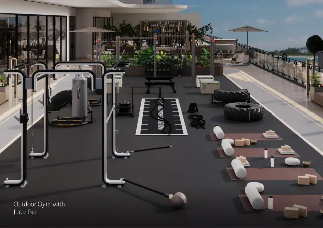 Outdoor Gym with Juice Bar at The Residences at Sheraton Al Marjan Island Resort