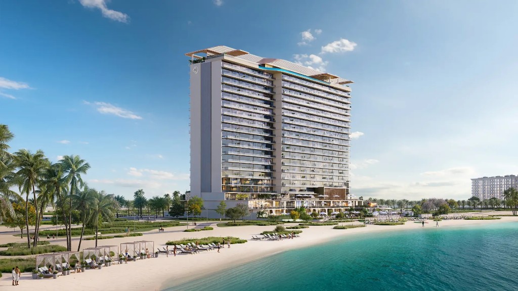 The Residences at Sheraton Al Marjan Island Resort, beachfront tower with private sand beach and Arabian Gulf views