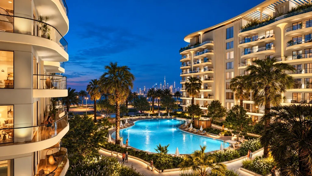 Sorrento Lagoon Views swimming pool and lagoon amenities — DAMAC Lagoons Dubai