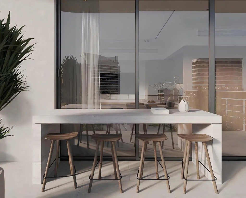 Balcony terrace at Wyndham Residences Al Marjan Island
