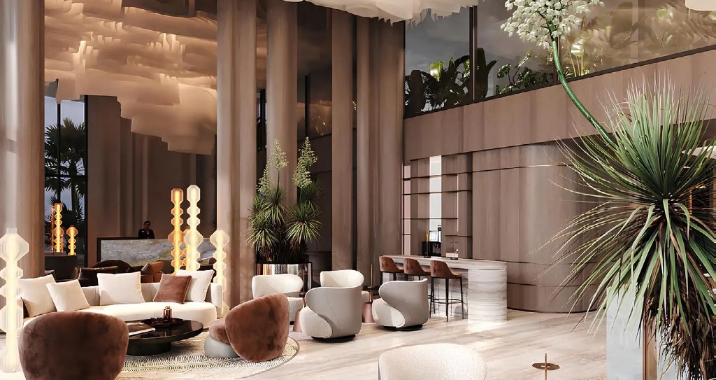 Lobby lounge at Wyndham Residences Al Marjan Island