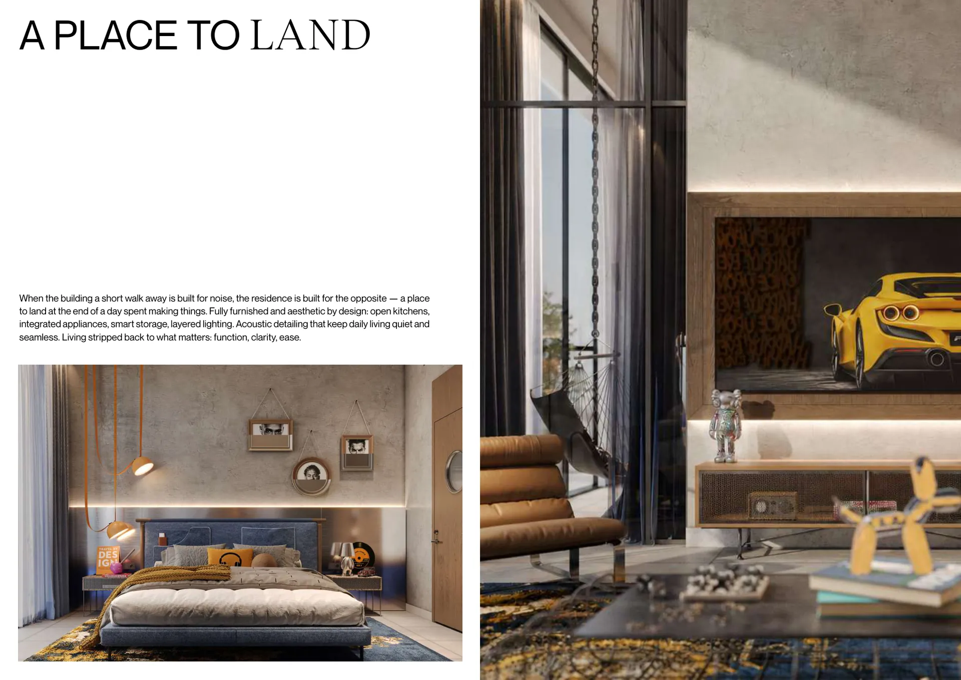 Furnished residence interior at Raw District II by Imtiaz, Downtown Jebel Ali