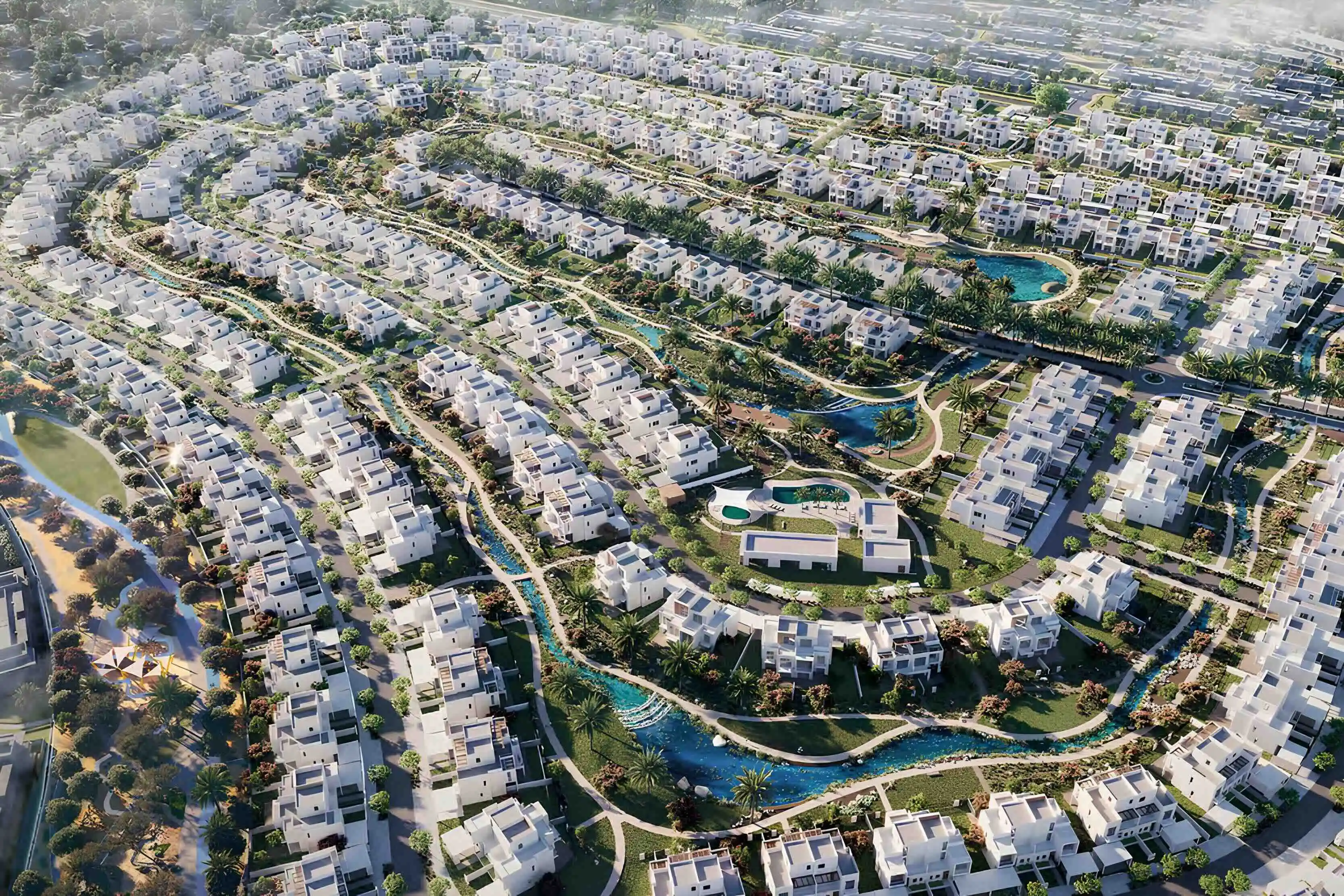 Rivana twin villas with contemporary architecture at The Valley