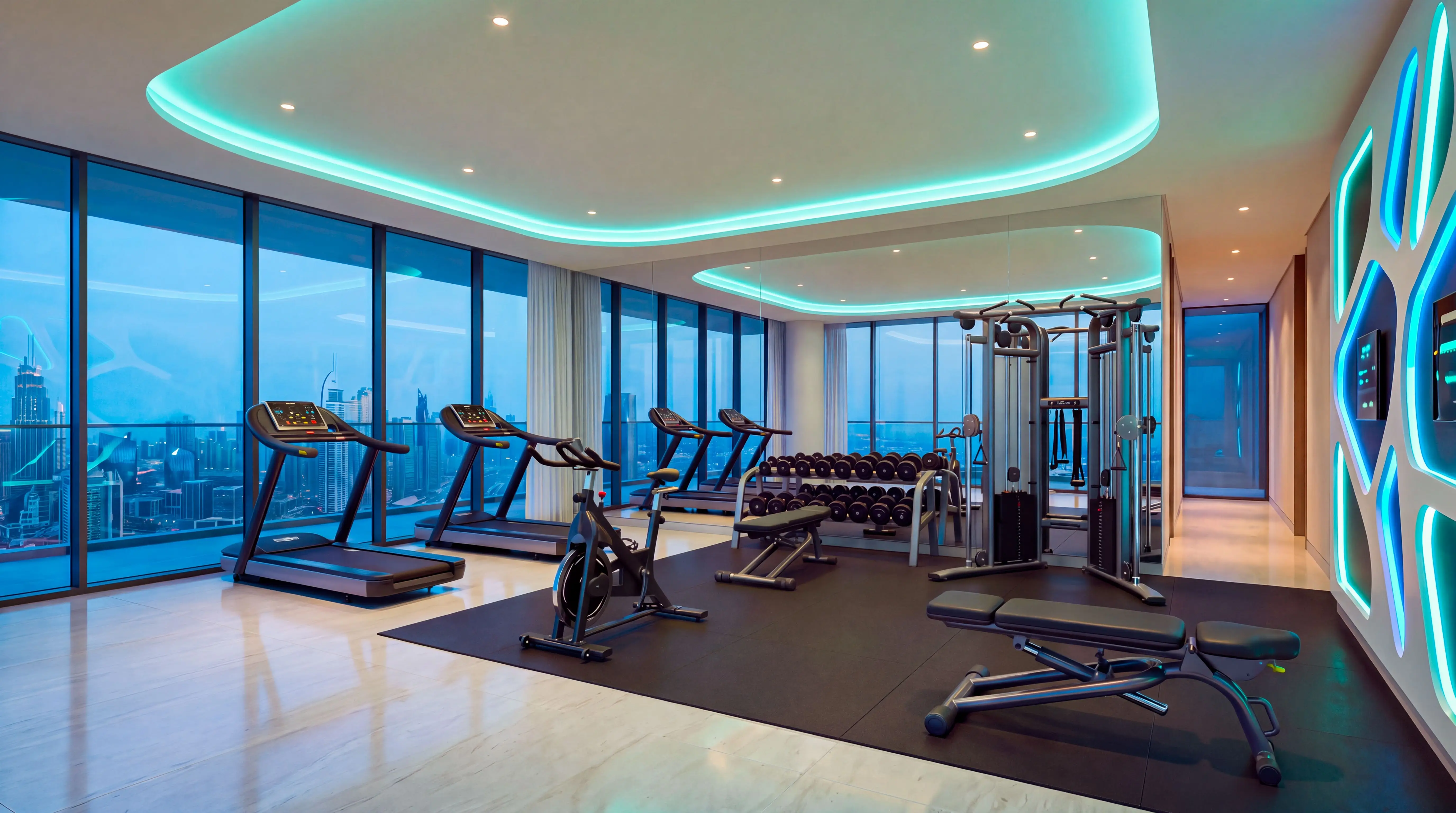 Fitness centre at Samana Downtown One