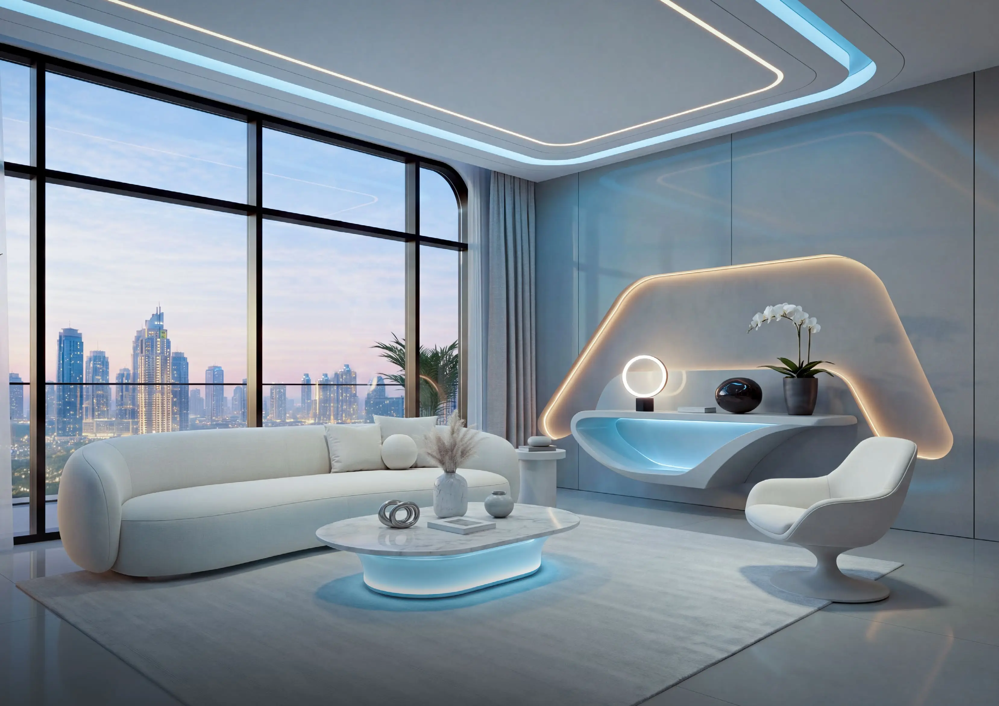 Apartment living room at Samana Downtown One