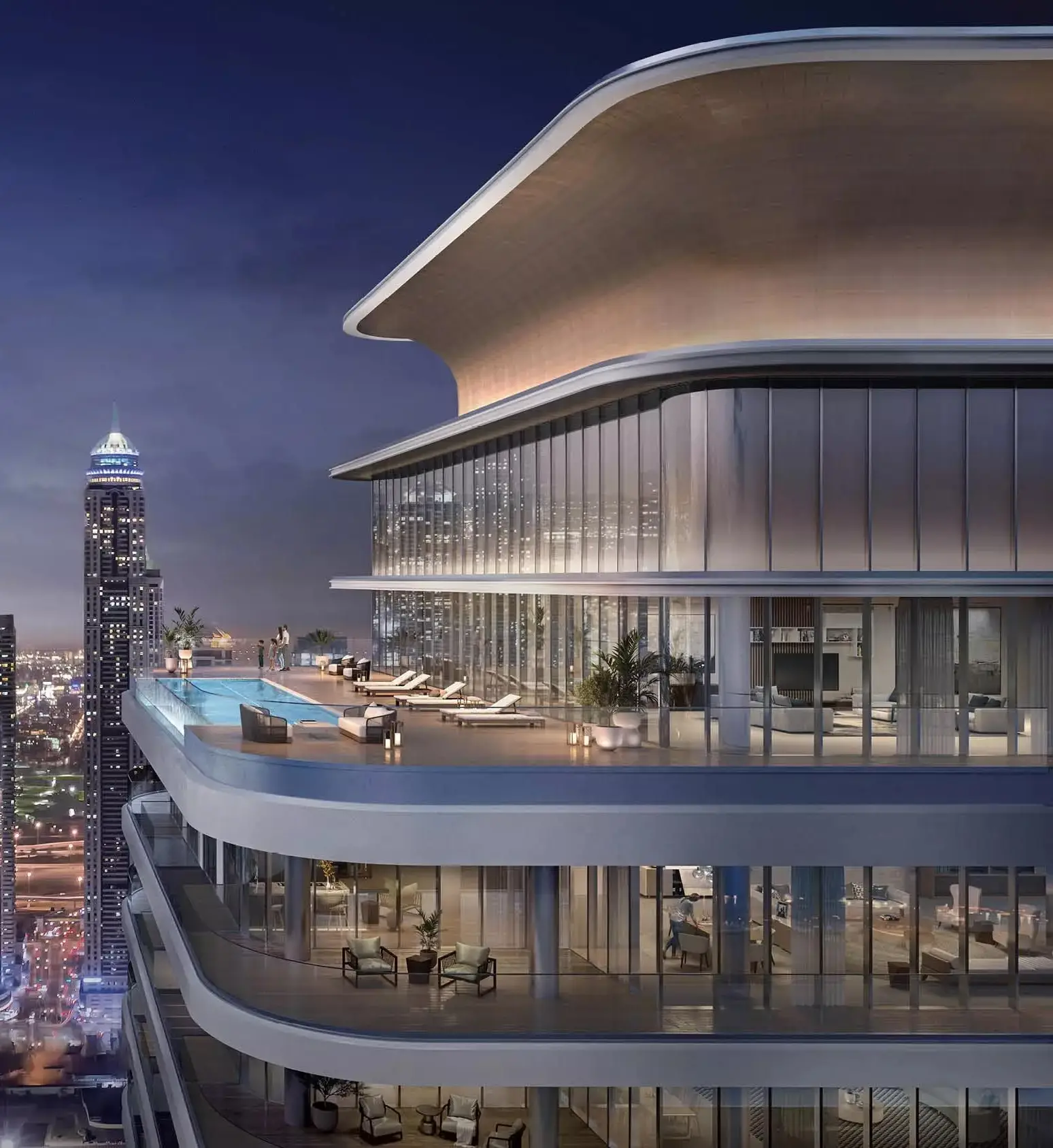 Seapoint contemporary twin-tower architecture