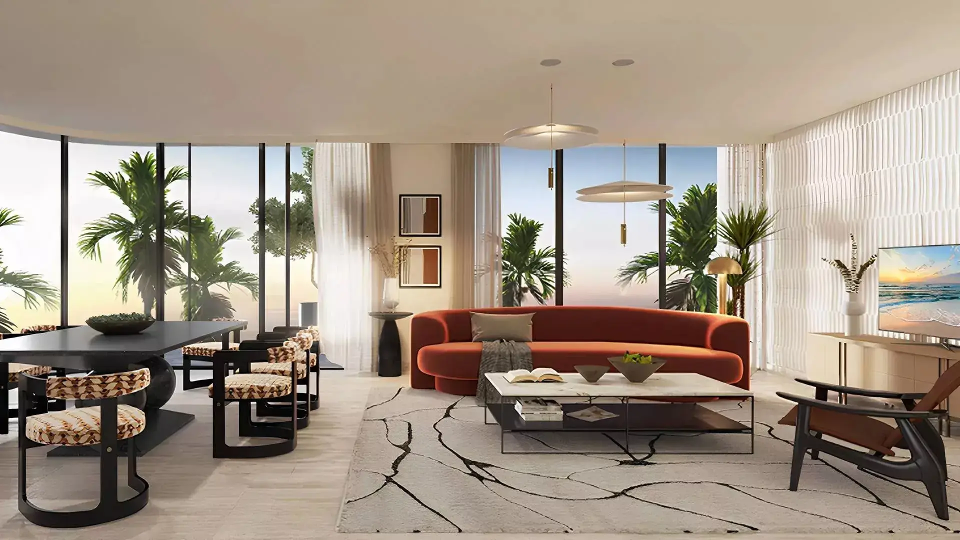 Seapoint bedroom with neutral contemporary finishes