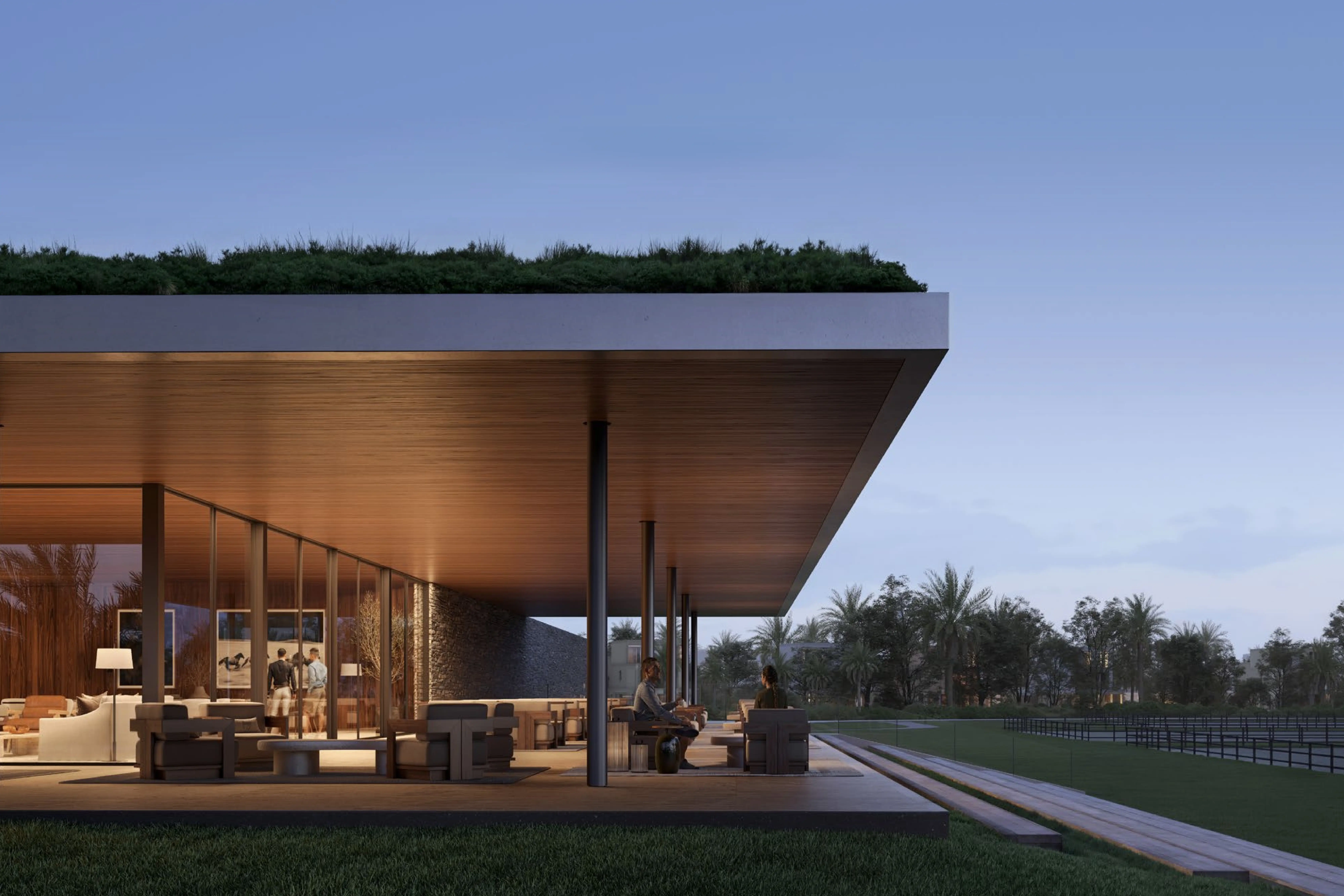 Landscaped walking routes at Grand Polo Club and Resort