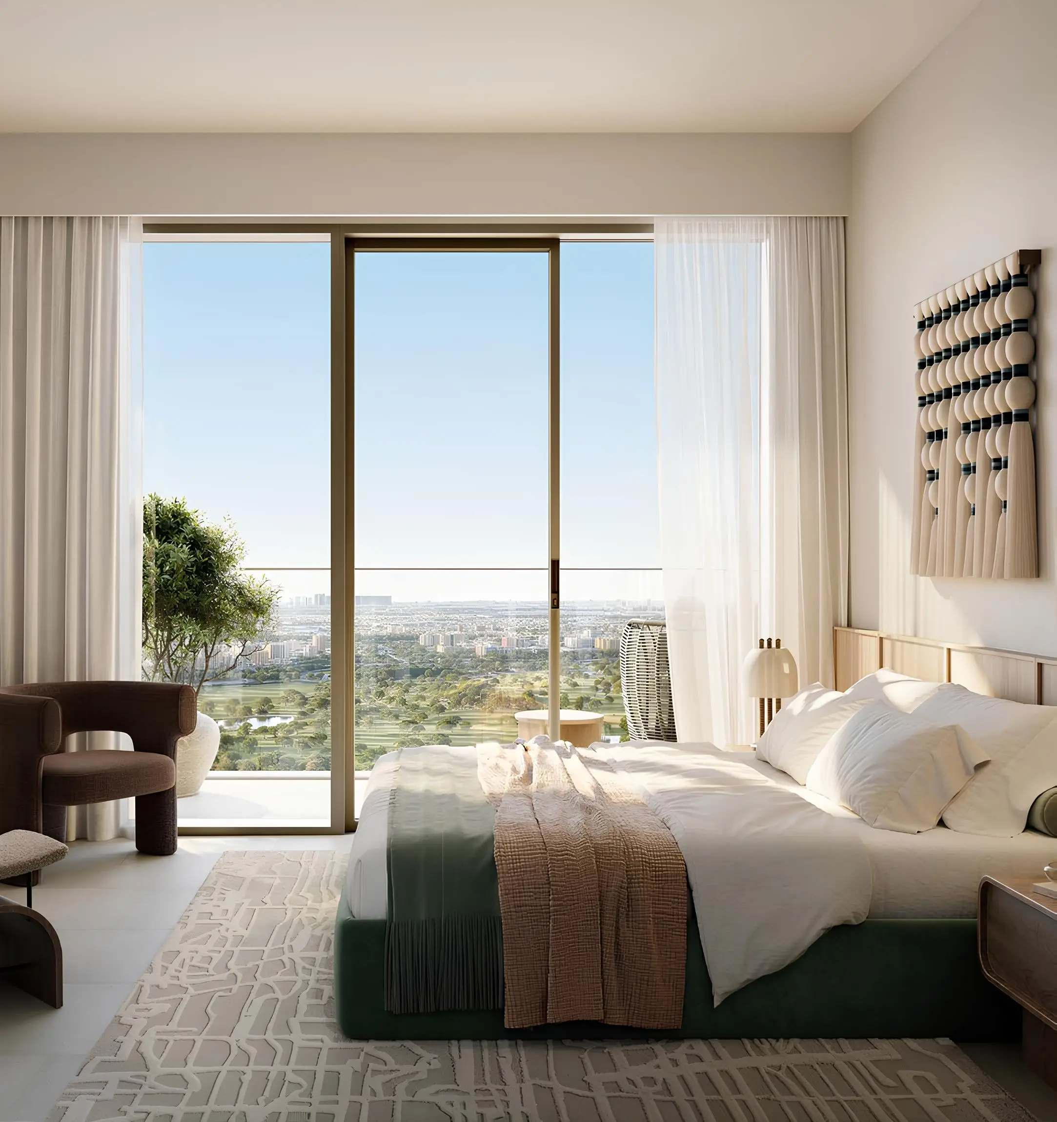 Silva apartment living room with panoramic glazing