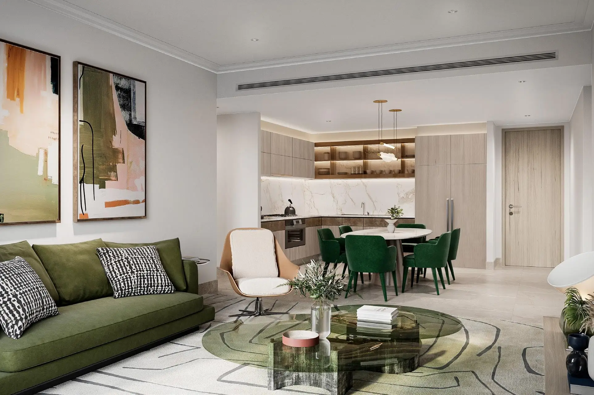 Residents lounge at The St. Regis Residences Downtown Dubai