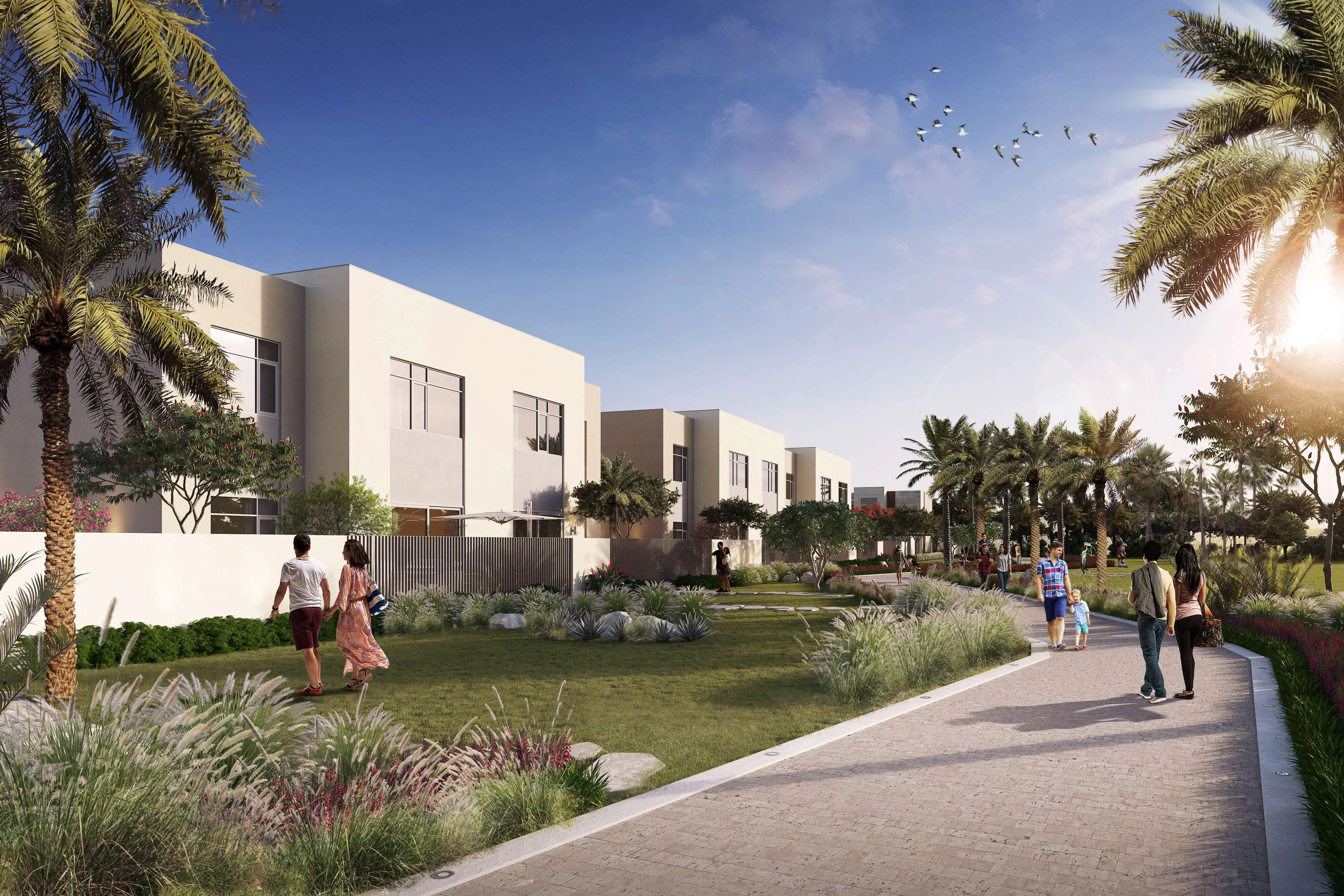 Urbana III stacked townhouse streetscape