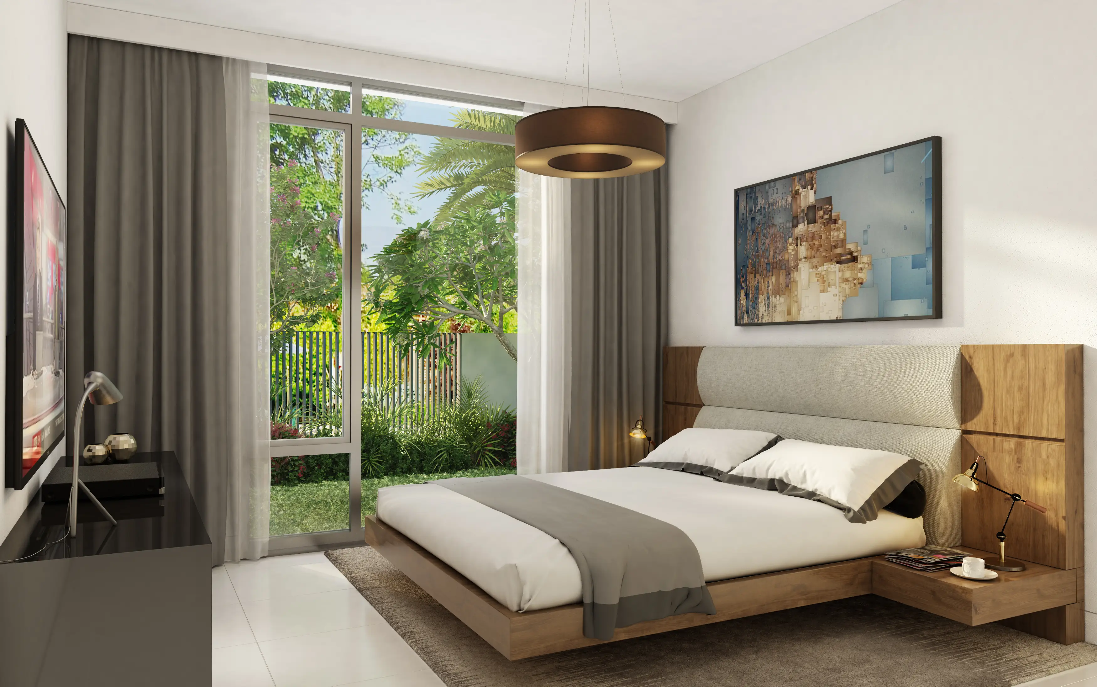 Urbana III townhouse bedroom with contemporary finishes