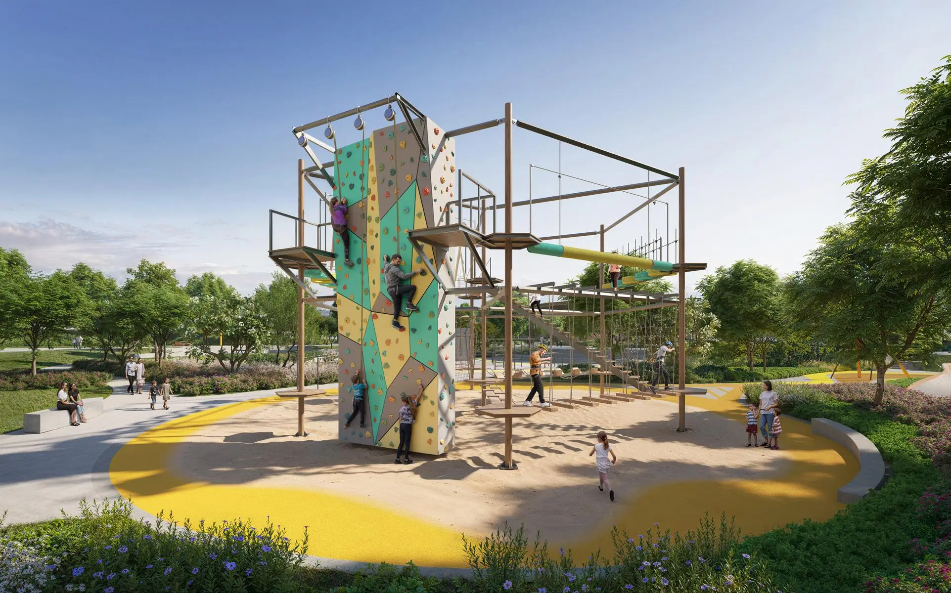Adventure climbing area at Vida Residences Hillside