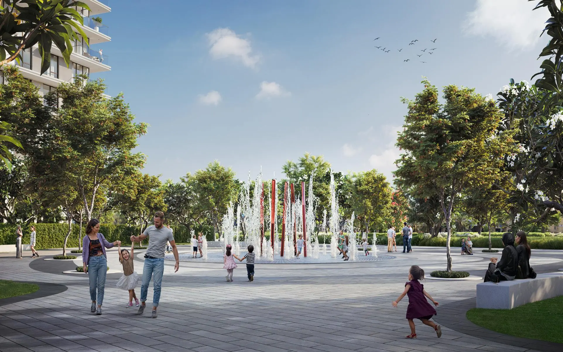 Landscaped outdoor amenity at Vida Residences Hillside