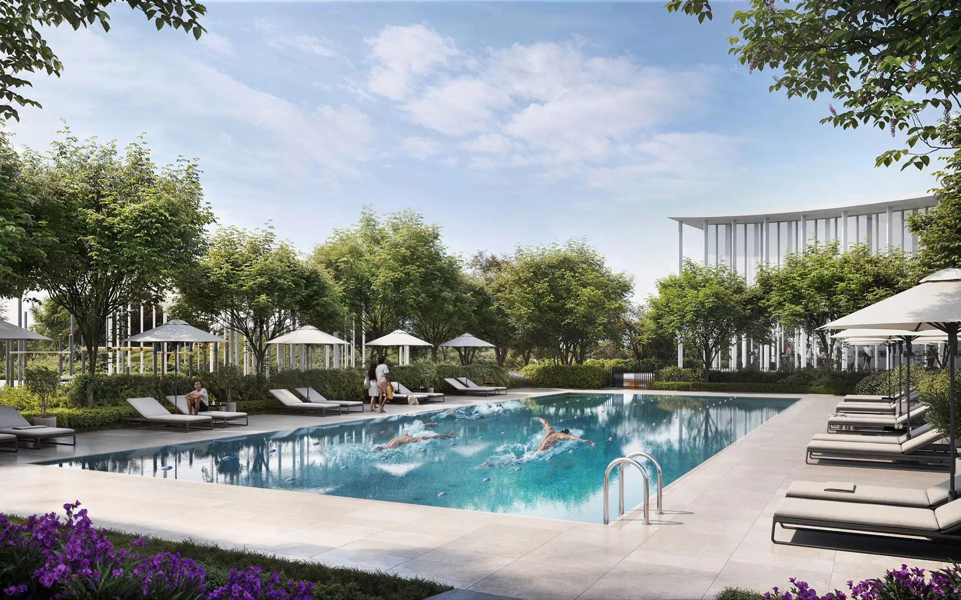 Swimming pool and sun deck at Vida Residences Hillside