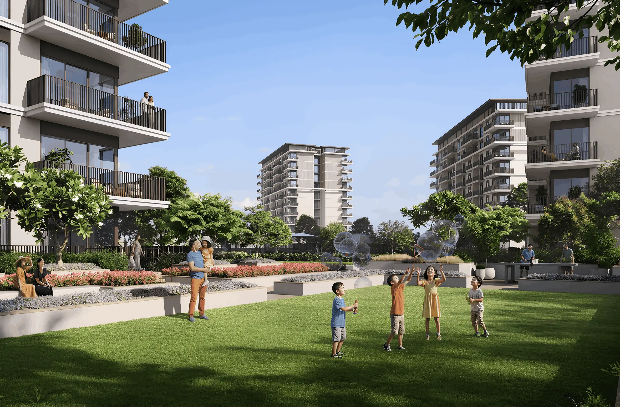 Vista Ridge landscaped community lawn and leisure areas